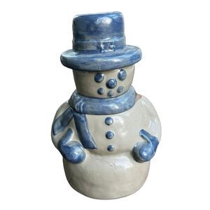 Beaumont Brothers Pottery Vintage Snowman Cookie Jar 1996